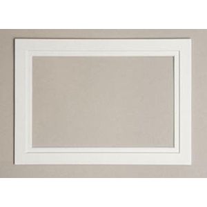 Passepartout Dubbeldik Wit/Wit Kern 12,7x17,8cm met 9,5x14,5cm Venster (10 stuks)