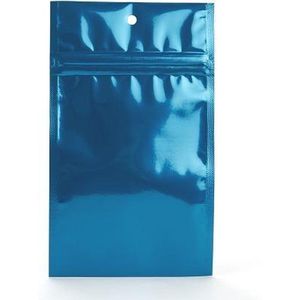 Gripzakken Blauw 7,5x11,5cm Gemetalliseerd (100 stuks) | ziplock | gripzak