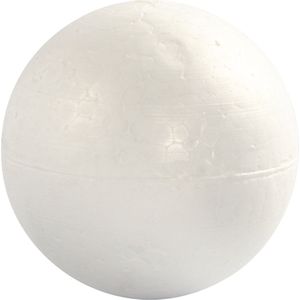 Ballen, d 10 cm, wit, 5 stuk/ 1 doos