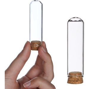 Glazen mini stolp Ø2cm en 7cm hoog met kurk (12 st.)
