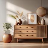 DK Design - Inga Jada - Bloemenvaas - Groen - Plat Model - Schub Motief