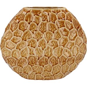 DK Design Bloemenvaas Inga Jada - plat model - bruin - 24 x 10 cm