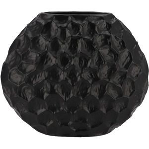 Daan Kromhout - Vaas - Jada - Zwart - Structure - Ovaal - 24x10x20cm - Keramiek