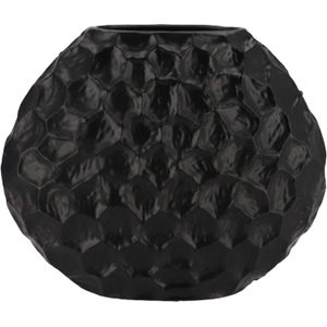 Daan Kromhout - Vaas - Jada - Zwart - Structure - Ovaal - 32x12x26cm - Keramiek