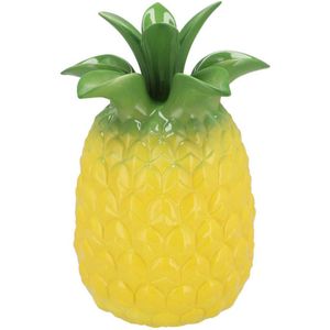 DK Design Bloemenvaas Tropical Pineapple - ananas vaas - geel - D14 x H18 cm