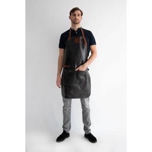Logan Leather Apron with Neck Closure