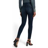 Midge - Zip Mid Waist Skinny Jeans - Blauwzwart - Denim met Stretch