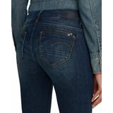Midge - Zip Mid Waist Skinny Jeans - Blauwzwart - Denim met Stretch