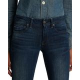 Midge - Zip Mid Waist Skinny Jeans - Blauwzwart - Denim met Stretch