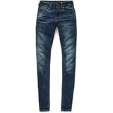 Midge - Zip Mid Waist Skinny Jeans - Blauwzwart - Denim met Stretch