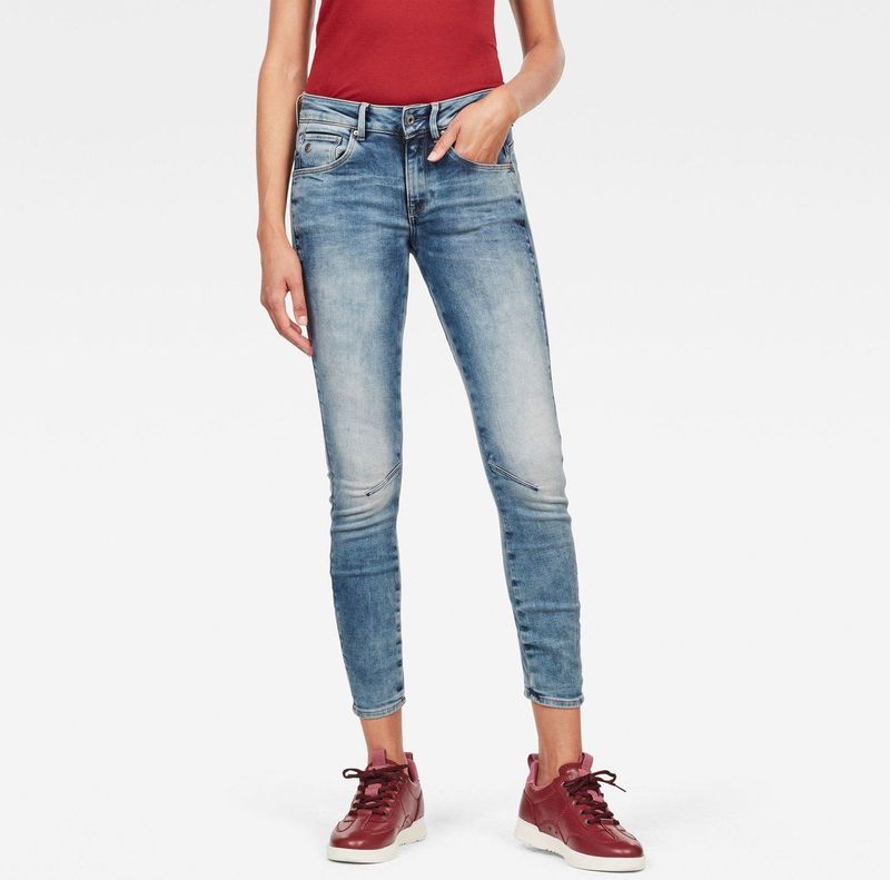 G-Star Raw damesjeans Arc 3d Mid Waist Skinny, blauw (gemiddeld oud 8968-071), 29W/32L