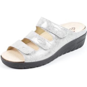 Durea - 7369 044 6683 - Slipper - Grijs - Leer - 3 Verstelbare Klittenbanden