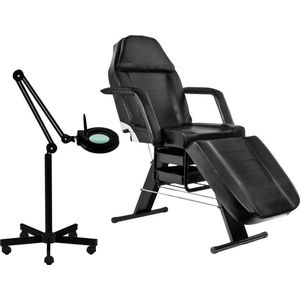 Starter set zwart INCL. behandelstoelhoes /Pedicurestoel - Behandelstoel - LED Loeplamp (53)