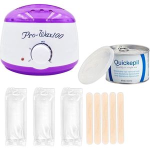 Waxapparaat starterset - 100Watt - wit/paars - Incl. 60 strips, harsblik