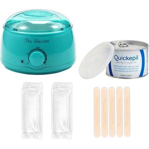 Waxapparaat starterset 100Watt - Turquoise - 40 strips, harsblik