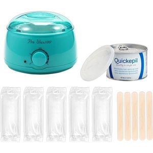 Waxapparaat starterset 100Watt - Turquoise - incl. 100 strips, harsblik