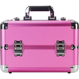 Aluminium koffer fuchsia roze