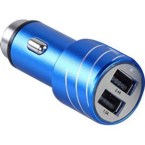 Car Charger Auto Battery Adapter with Aluminum Cover 2.4A 1A Intelligent Safety Hammer Tool
