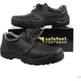 Safeet - Elba S3 Veiligheidsschoen - Zwart - Rundleer - PU Zool