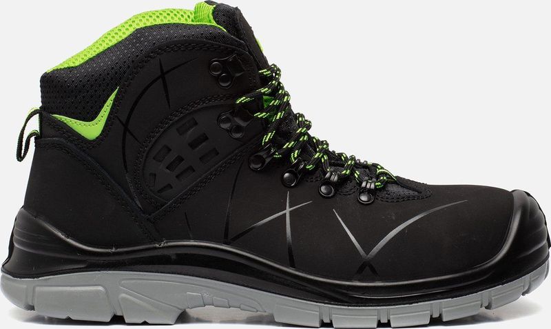 SafeFeet - Larvik S3 Hoog - Werkschoenen - Zwart/Grijs - Nubuck Leer