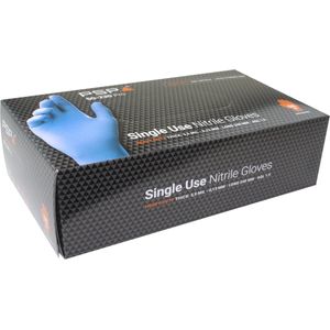 Werkhandschoenen PSP 50-230 Allround Single Use Nitrile Heavy, poedervrij, blauw (per 100 stuks in dispenserbox), maat M