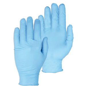 10x 100 - Werkhandschoenen PSP 50-230 Allround Single Use Nitrile Heavy, poedervrij, blauw (per 10 dispenserboxen van 100 stuks), maat M