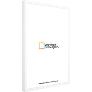 Aluminium Wissellijst 40 x 60 Wit - Ontspiegeld Glas - Professional