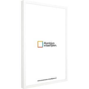 Aluminium Wissellijst 60 x 80 Wit - Helder Acrylite - Professional