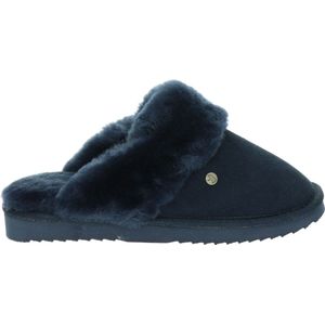 Warmbat - Flurry - Pantoffel - DK.Navy - Suède - Open Hiel
