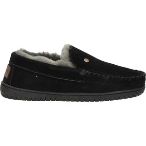 Pantoffel Warmbat Men Grizzly Suede Black-Schoenmaat 46