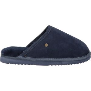 Warmbat, Schoenen, Heren, Blauw, 45 EU, Wol, Gezellige Flurry Pantoffels in Donkerblauw