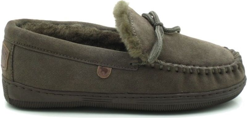Warmbat - Koala PEBBLE - Pantoffel - Beige - Suède - Gesloten Hiel