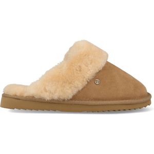 Warmbat Flurry Women Suede Dames Sloffen - Cognac/Bruin - Maat 38