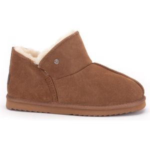 Warmbat - Willow - Pantoffels - Cognac - Suède - Merino Wol