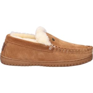 Warmbat - Grizzly - Pantoffel - Cognac - Suède - Merino Wol