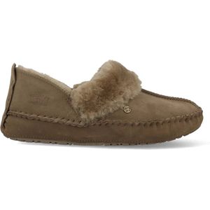 Warmbat - FJORDA - Pantoffels - Groen - Suède - Merino Schapenwol