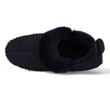 Warmbat - Barrine - Pantoffel - Dk Navy - Suède - Merino Schapenwol