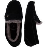 Warmbat - Nowra - Pantoffel - Zwart - Suède - Rubber Zool