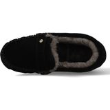 Warmbat - Nowra - Pantoffel - Zwart - Suède - Rubber Zool