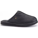 Pantoffel Warmbat Men Barron Leather Black-Schoenmaat 43