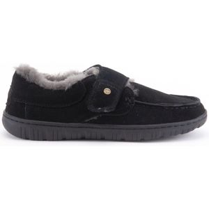 Warmbat - Melton - Pantoffel - Zwart - Suède - Schapenwol Voering