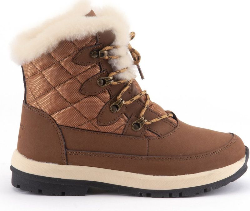 Warmbat - Abbott - Snowboots - Bruin - Waterdicht Leer - Gevoerd met Merino Schapenwol