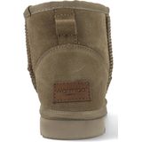 Warmbat - Wallaby - Veterboots - Suède - Kleur: Beige - Merino-wol Voering