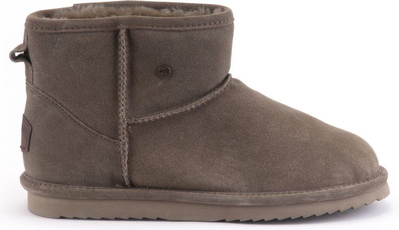 Warmbat - Wallaby - Veterboots - Suède - Kleur: Beige - Merino-wol Voering