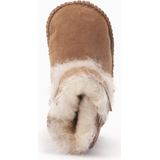 Warmbat - Hay - Pantoffels - Suede - Kleur: Beige - Gevoerd met Merino Wol