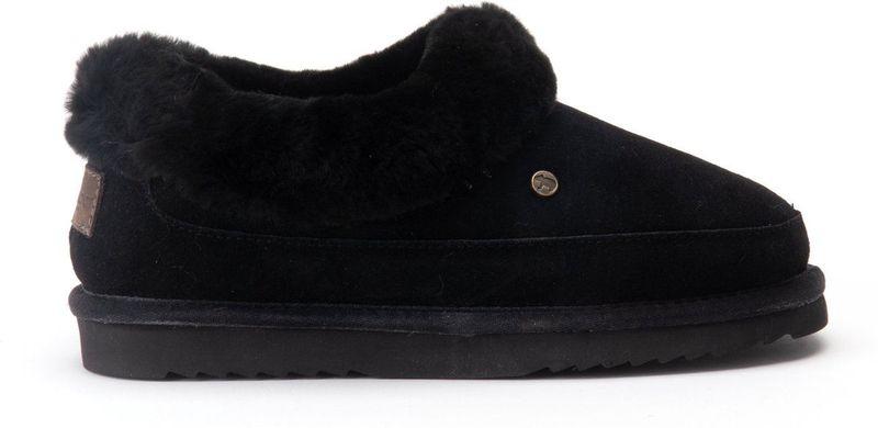 Warmbat - Barraba - Pantoffels - Zwart - Suède