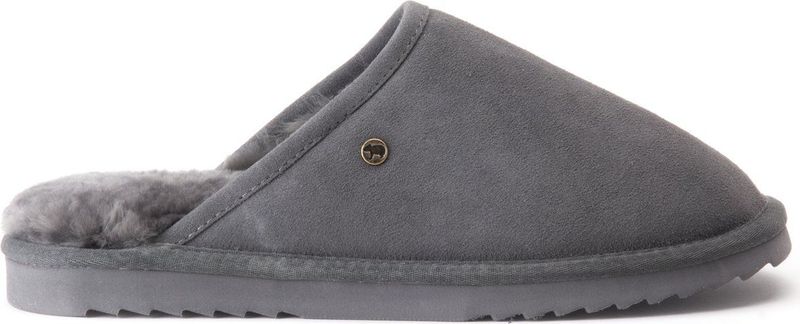 Warmbat - Flurry - Pantoffels - Dark Grey - Leer - Schapenvacht