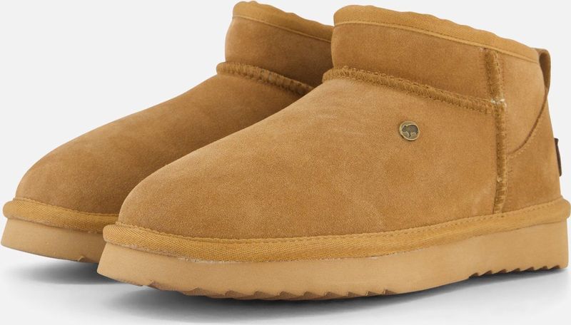 Warmbat - Durack - Enkellaars - Cognac - Suède - Schapenwol Voering