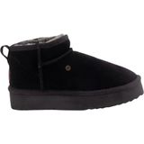 Warmbat - Durack Plateau - Gevoerde Boots - Zwart - Suède - Merino-Wol