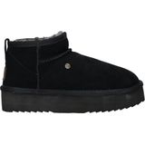 Warmbat - Durack Plateau - Gevoerde Boots - Zwart - Suède - Merino-Wol